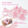 Anello Cuore per adesivo extension ciglia, Set da 10 pz.