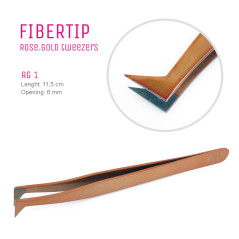 Pinzette FiberTip Rose Gold, per extension ciglia
