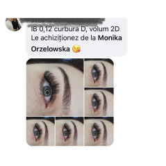 0.07 D - Extensii gene iBeauty premium, individuale, Mink