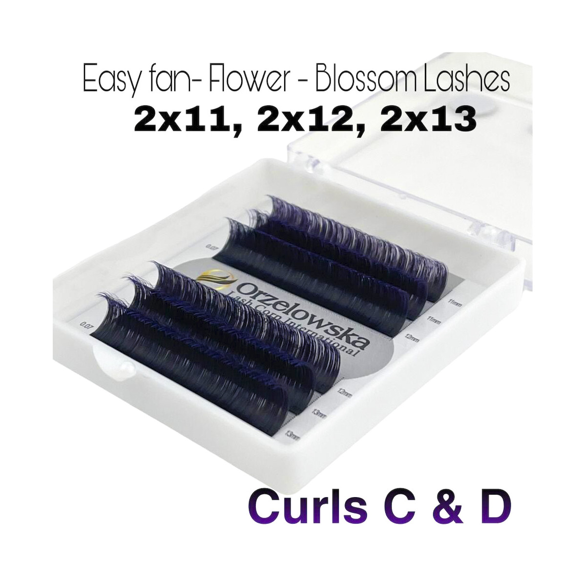 Ombre Mov 11-13 volum usor, extensii gene Blossom Easy Fan Flower Ombre Mov 11-13 volum usor, extensii gene Blossom Easy Fan Flower