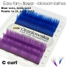 0.07 Ciglia Easy Fan, Volume, Blossom Flower - Blu e Viola