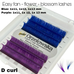 0.07 Ciglia Easy Fan, Volume, Blossom Flower - Blu e Viola