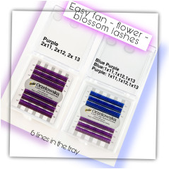 0.07 Ciglia Easy Fan, Volume, Blossom Flower - Blu e Viola