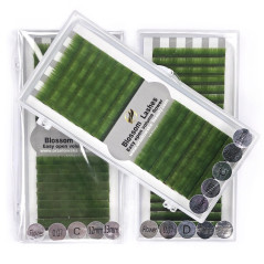 Extension ciglia Blossom, verde, 0.07, per volume