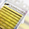 CC 0.07 Color Lashes, Yellow, eyelash extensions, tray with 8 lines, Orzelowska