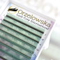 CC 0.07 B Green Extension ciglia finte color B Verde, scatola con 8 linee, Orzelowska