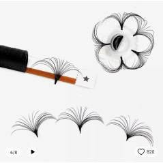 Extension ciglia Blossom, rosso, 0.07, per volume