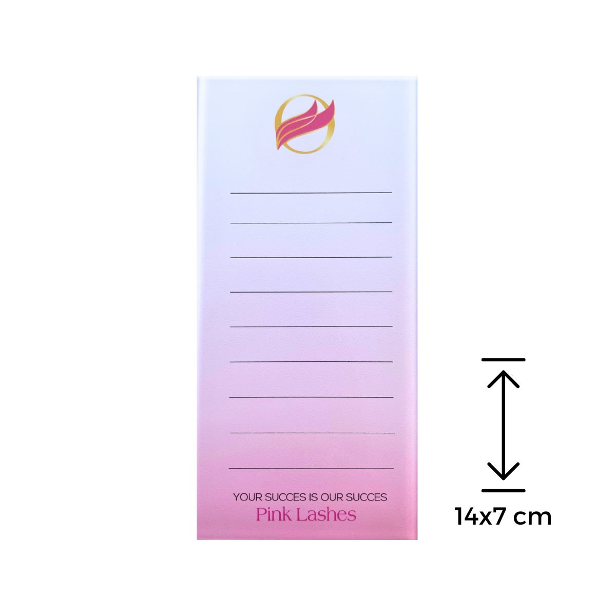 Paleta de sticla, fara marcaje pentru extensiile de gene