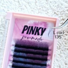 5D Curl L 0.07 ,,W,, PINKY premade - eyeliner effect of eyelash extensions