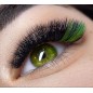 Holiday Colors: green eyelashes for volume applications Holiday Colors: green eyelashes for volume applications