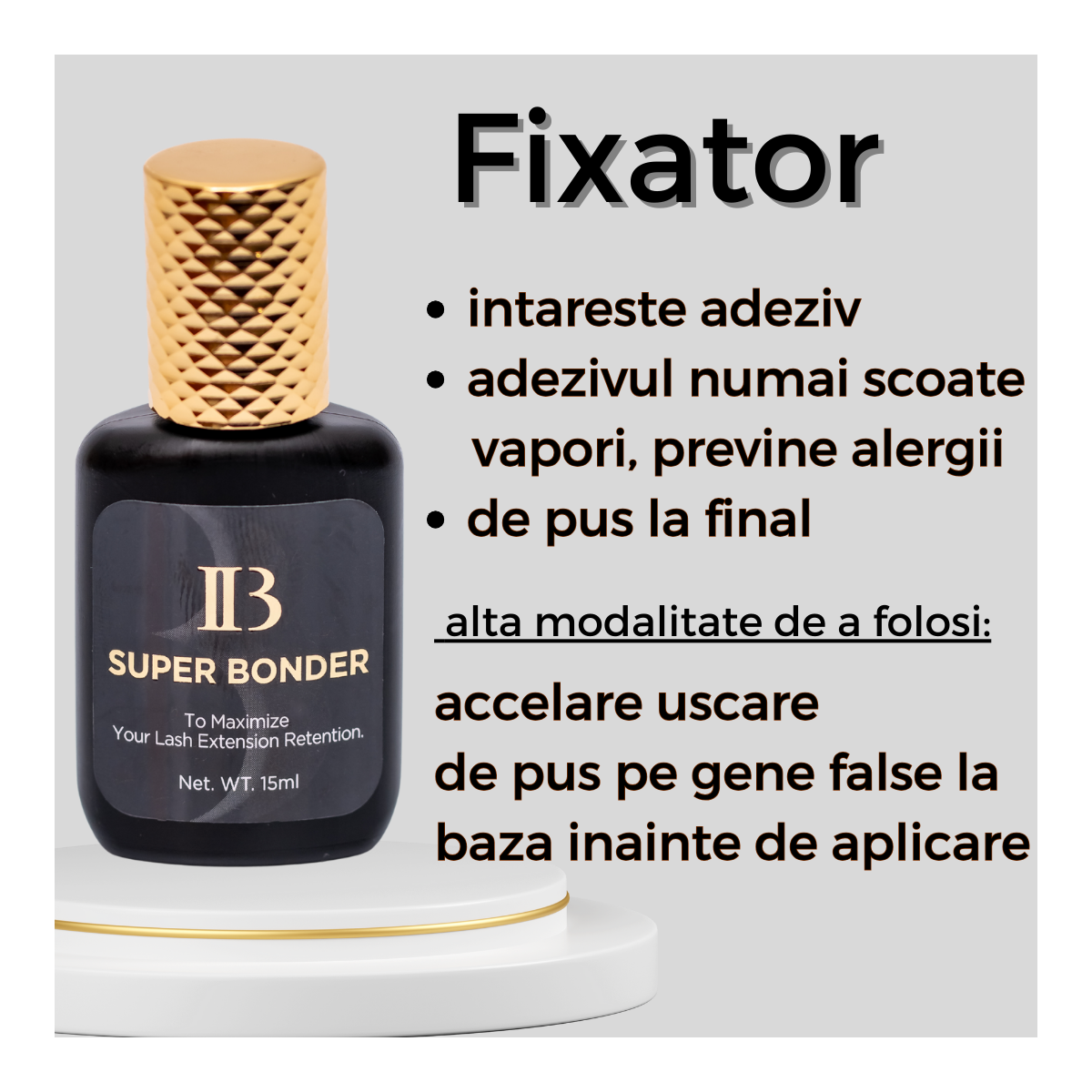 Super Bonder - 15 ml, iBeauty, fissativo adesivo dopo l'applicazione Super Bonder - 15 ml, iBeauty, fissativo adesivo dopo l'applicazione