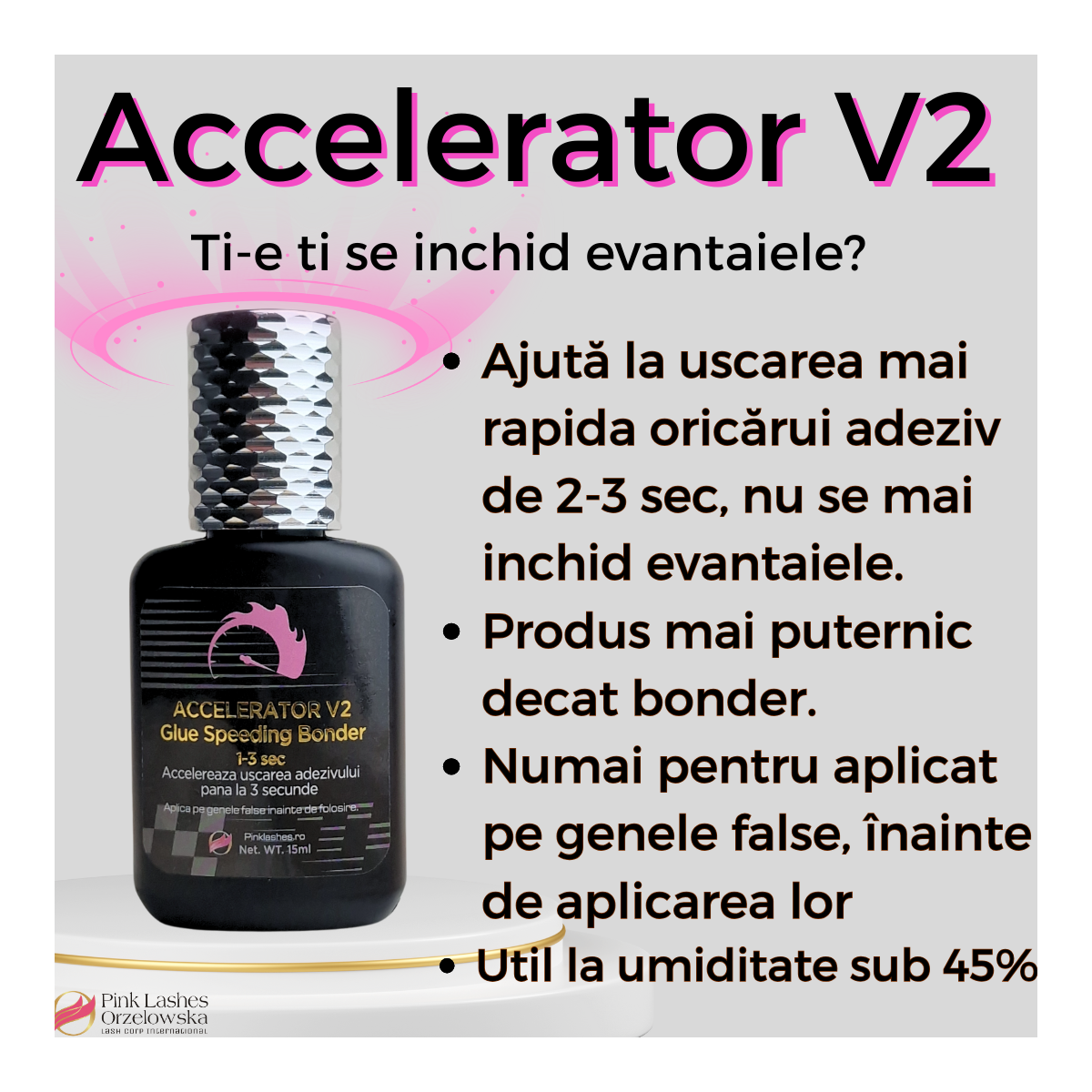 Accelerator V2 to speed glue drying 1-3 sec