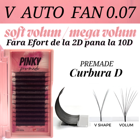 Pre-made V Auto Fan, easy volume flat base
