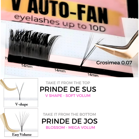 Pre-made V Auto Fan, easy volume flat base