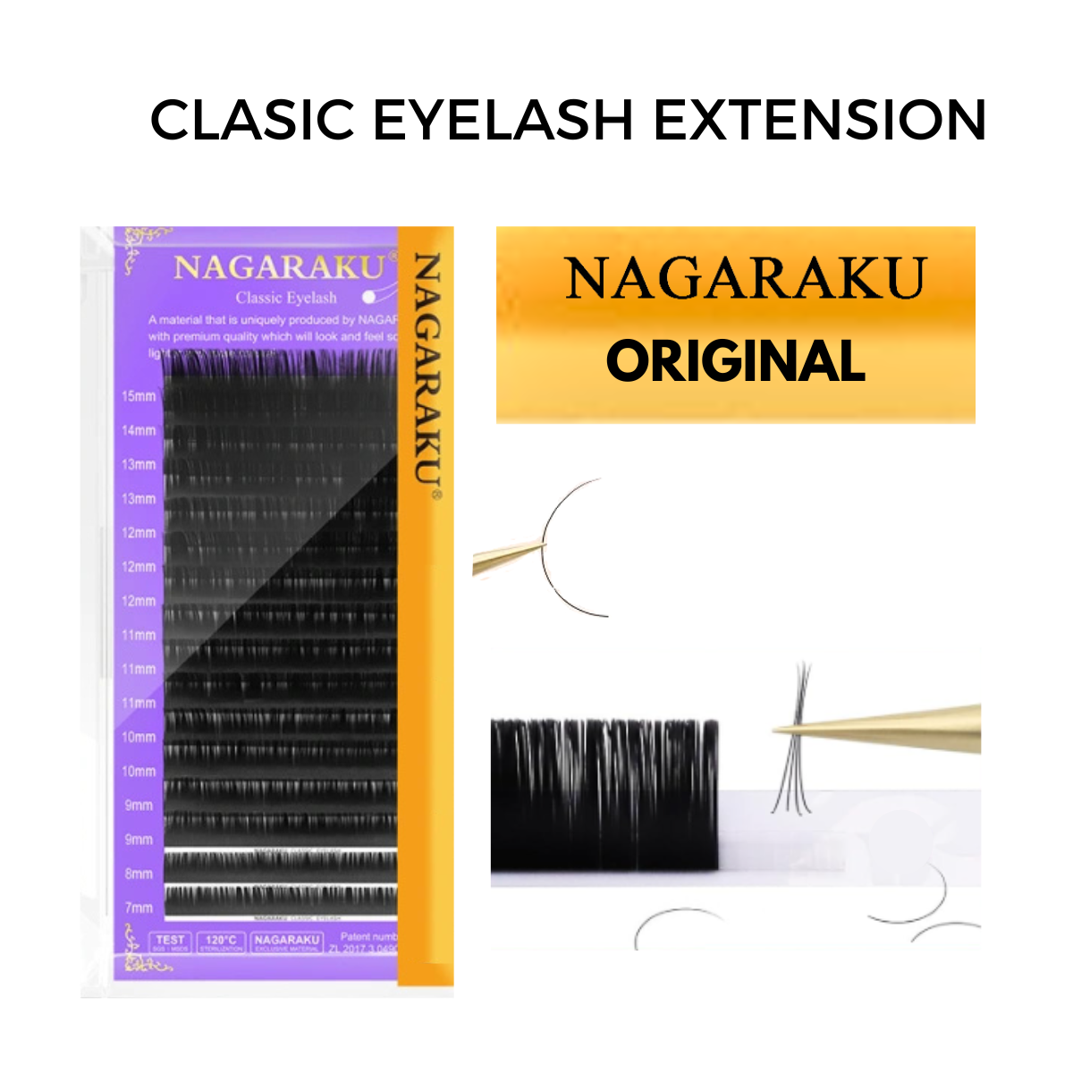 0.07 C Nagaraku ORIGINALE Ciglia Finte Singole in Mink Super Morbide