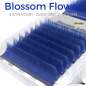 Albastru Volum usor BlOSSOM EASY FAN FLOWER unite la baza, extensii gene false premade 0.07