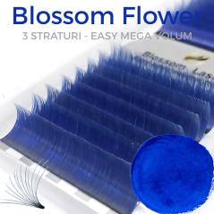 Blue easy volum BLOSSOM FAN FLOWER LASHES, false eyelash extenssion 0.07